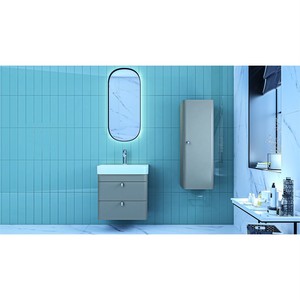  Mina Banyo Dolabı Takımı 2 li 48 Cm Beyaz