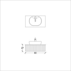  Neus Banyo Alt Dolap 80 Cm Antrasit