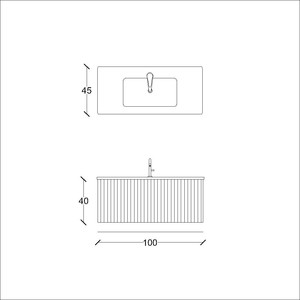  Veta Banyo Alt Dolap 100 Cm Ceviz Kaplama