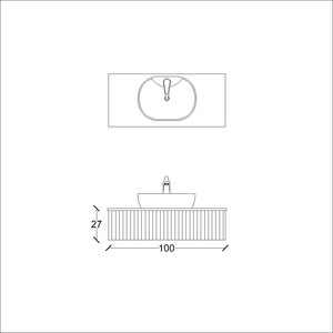  Neus Banyo Alt Dolap 100 Cm Antrasit