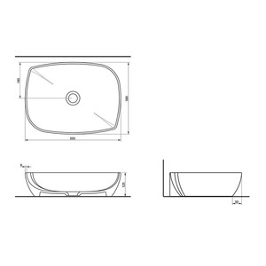  Dies Tezgah Üstü Lavabo P. Beyaz 50Cm