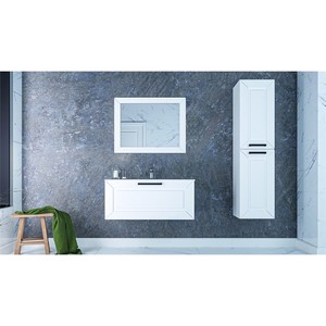  Pers Banyo Dolabı Takımı 3 lü 80 Cm Beyaz