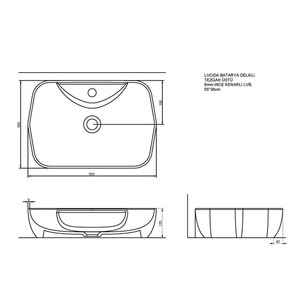  Lucıda Tezgah Üstü Lavabo Turuncu 55Cm