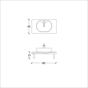  Solid Banyo Raf 80 Cm Masif