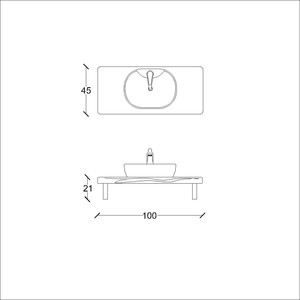  Solid Banyo Raf 100 Cm Masif