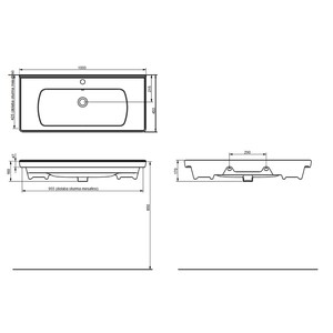  Saturn Etajerli Lavabo Beyaz 100Cm