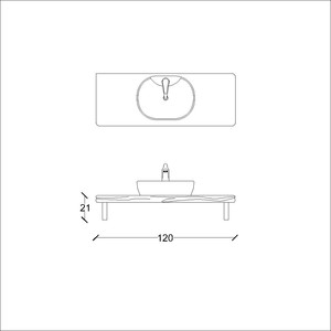  Solid Banyo Raf 120 Cm Masif