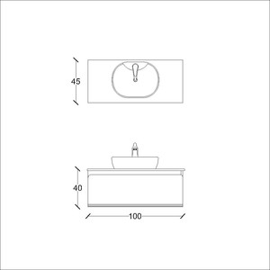  Arsu Banyo Alt Dolap 100 Cm Beyaz