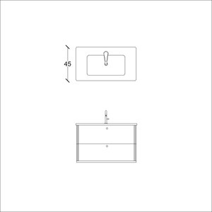  Monna Banyo Alt Dolap 80 Cm Yeşil