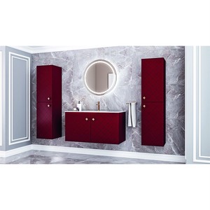  Versa Banyo Dolabı Takımı 3 lü 80 Cm Bordo