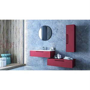  Step Banyo Dolabı Takımı 3 lü 80 Cm Pastel Mavi