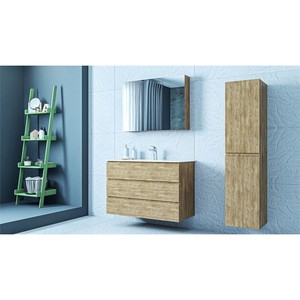  Ando Soft Banyo Alt Dolap 80 Cm Safir Meşe