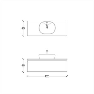  Arsu Banyo Alt Dolap 120 Cm Beyaz