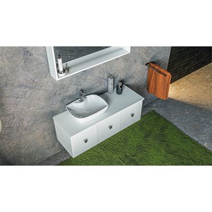  Zen Banyo Dolabı Takımı 3 lü 80 Cm Beyaz