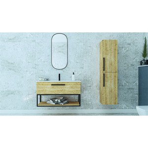  Tesa Banyo Dolabı Takımı 2 li 100 Cm Safir Meşe