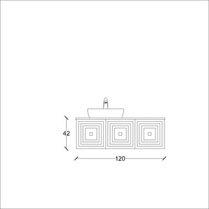  Zen Banyo Alt Dolap 120 Cm Beyaz