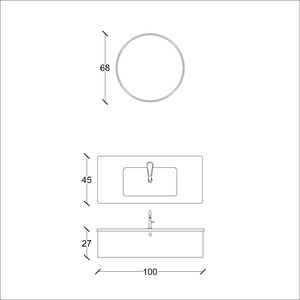  Step Banyo Dolabı Takımı 2 li 100 Cm Su Yeşili