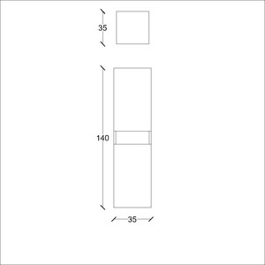  Espa Banyo Boy Dolap 35 Cm Antrasit