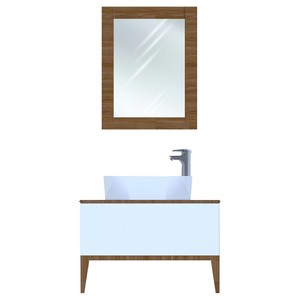  Yusa Banyo Dolabı Takımı 2 li 80 Cm Beyaz