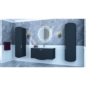  Kast Banyo Dolabı Takımı 3 lü 80 Cm Lacivert