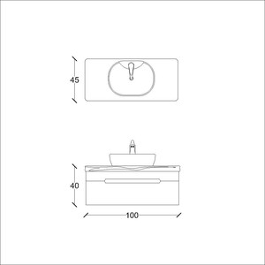  Natur Banyo Alt Dolap 100 Cm Beyaz