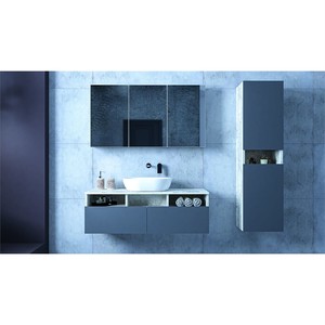  Still Banyo Dolabı Tkm. 3 lü 120 Cm Beyaz Ahşp-Gri