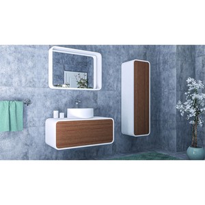  Dendro Banyo Alt Dolap 80 Cm Meşe-Beyaz