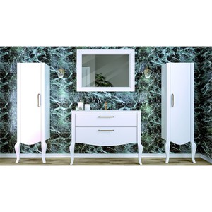  Atlas Banyo Dolabı Takımı 3 lü 80 Cm Beyaz