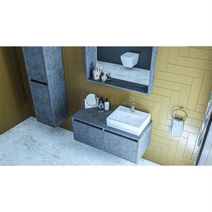  Stone Banyo Dolabı Takımı 3 lü 100 Cm Stone