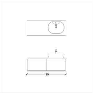  Stone Banyo Alt Dolap 120 Cm Stone