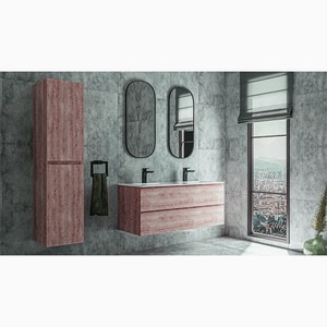  Alba Soft Banyo Dolabı Tkm. 2 li 120 Cm K. Meşe Çift Lavabo