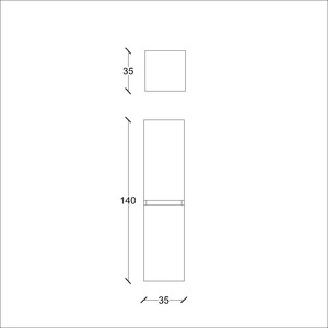  Akron Banyo Boy Dolap 35 Cm Antrasit