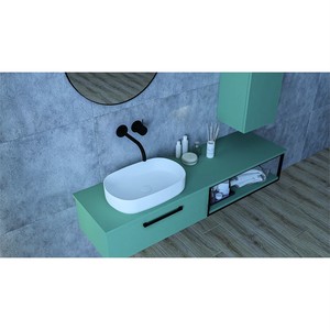  Form Banyo Alt Dolap 120 Cm Su Yeşili