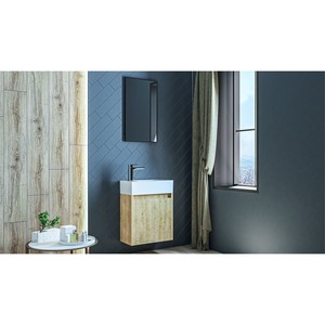  Tiny Banyo Dolabı Takımı 2 li 50 Cm Safir Meşe