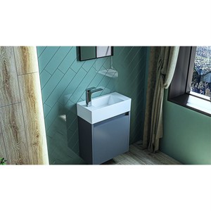  Tiny Banyo Dolabı Takımı 2 li 50 Cm Antrasit