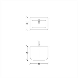  Gio Banyo Alt Dolap 65 Cm Koyu Bej