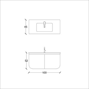  Gio Banyo Alt Dolap 100 Cm Antrasit